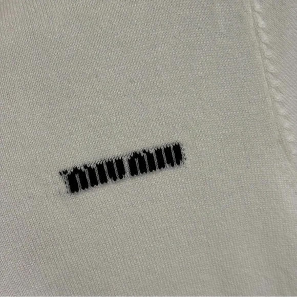 MIU MIU knitted short-sleeved polo top - Picture 5 of 6